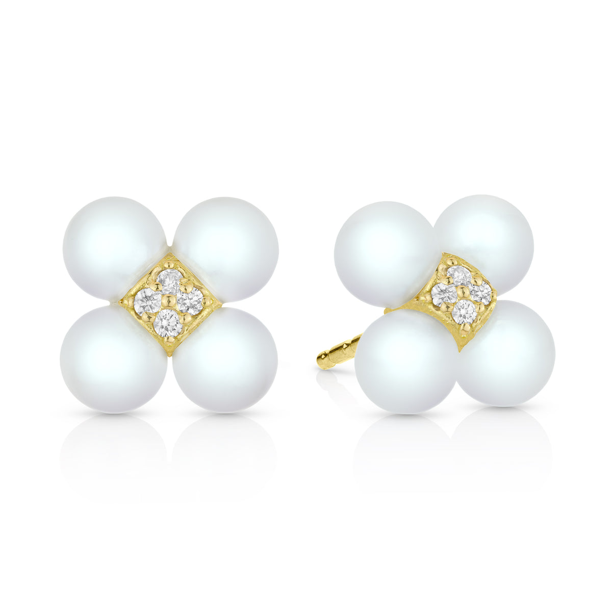 Paul Morelli Pearl & Diamond Sequence Stud Earrings