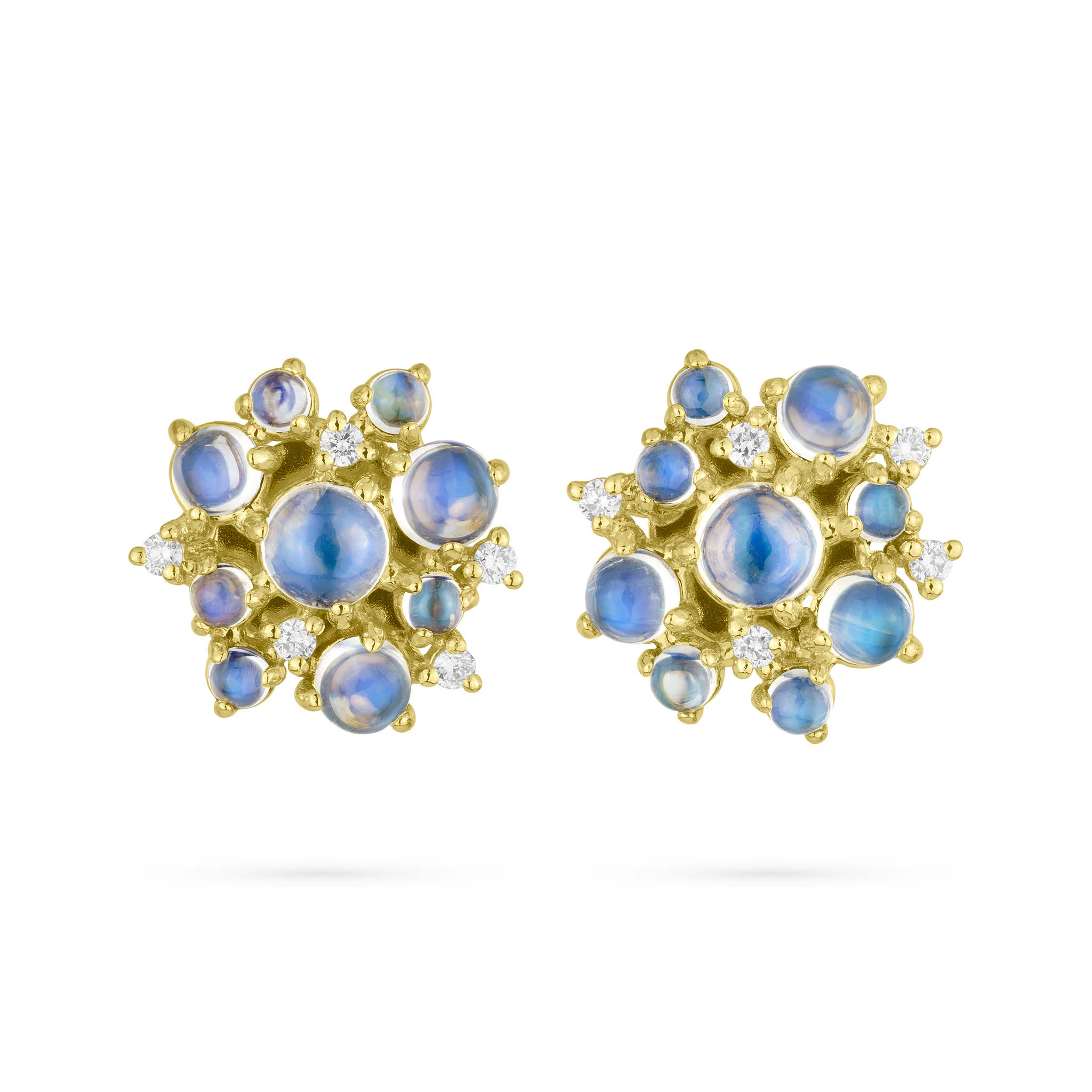 Paul Morelli Blue Moonstone Bubble Cluster Stud Earrings