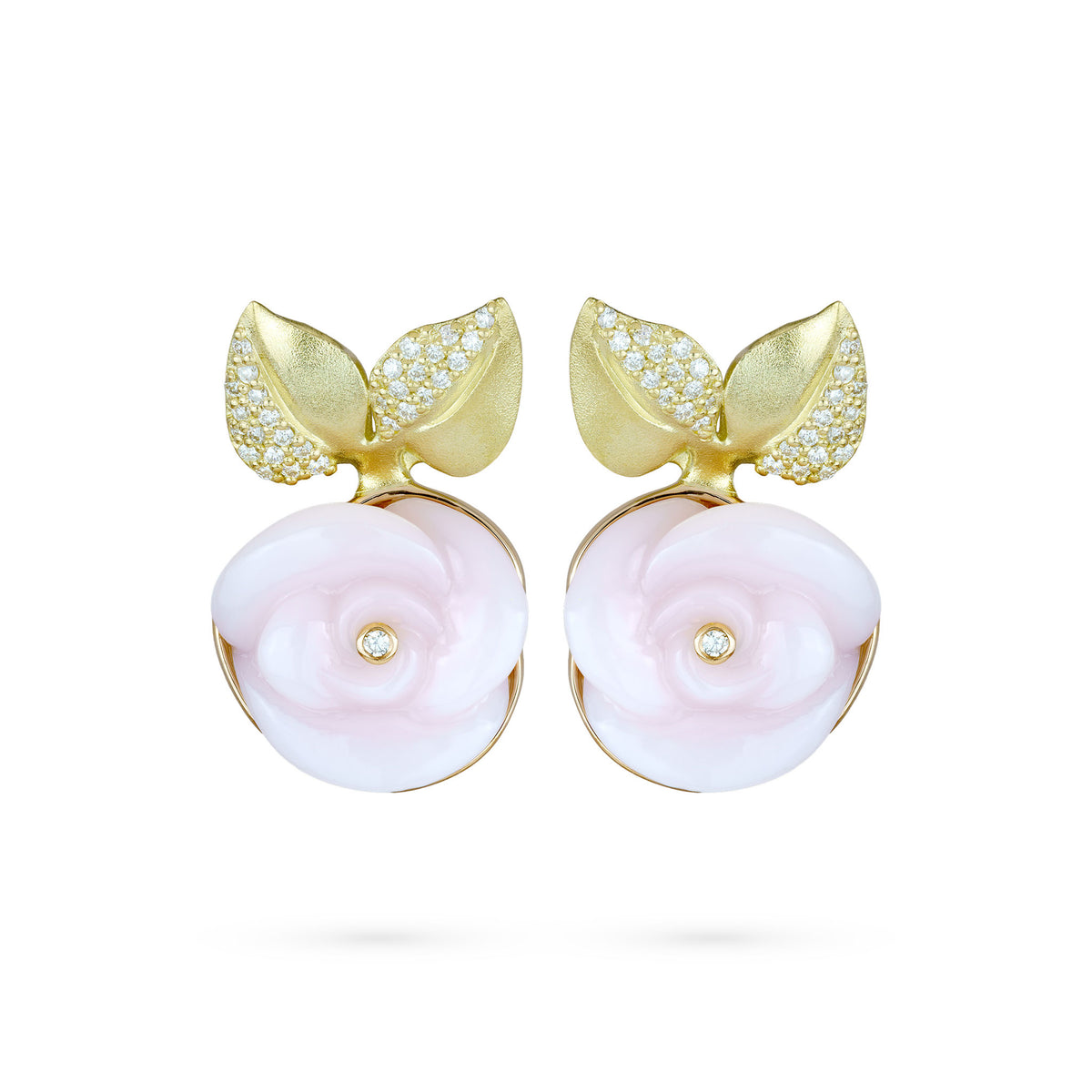 Paul Morelli Opal & Diamond Rosebud Stud Earrings