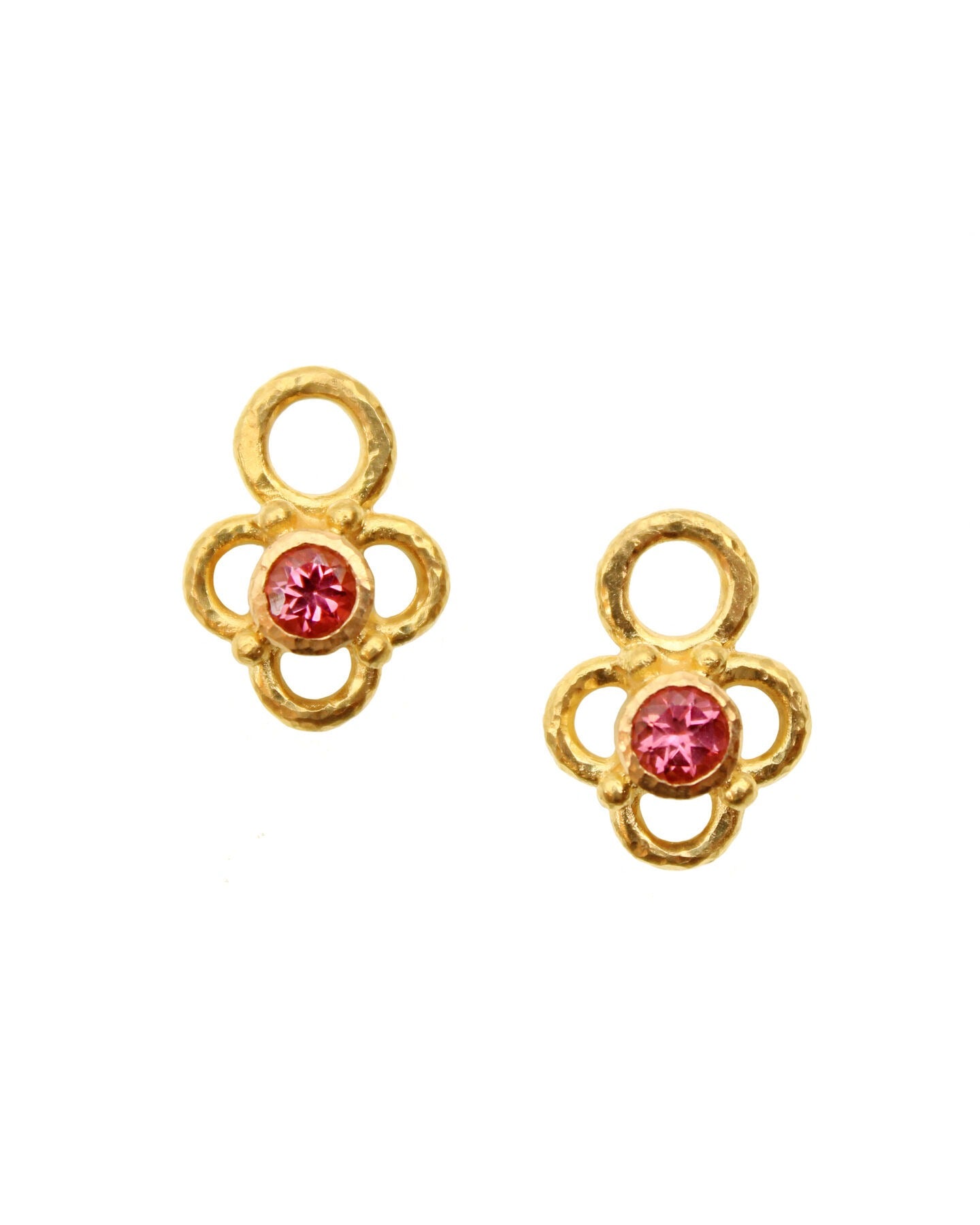 Elizabeth Locke Rubellite Wire Arches Earring Charms