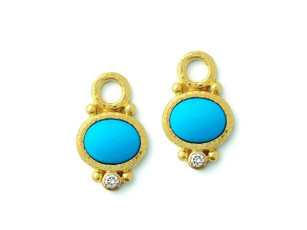 Elizabeth Locke Sleeping Beauty Turquoise Earring Charms