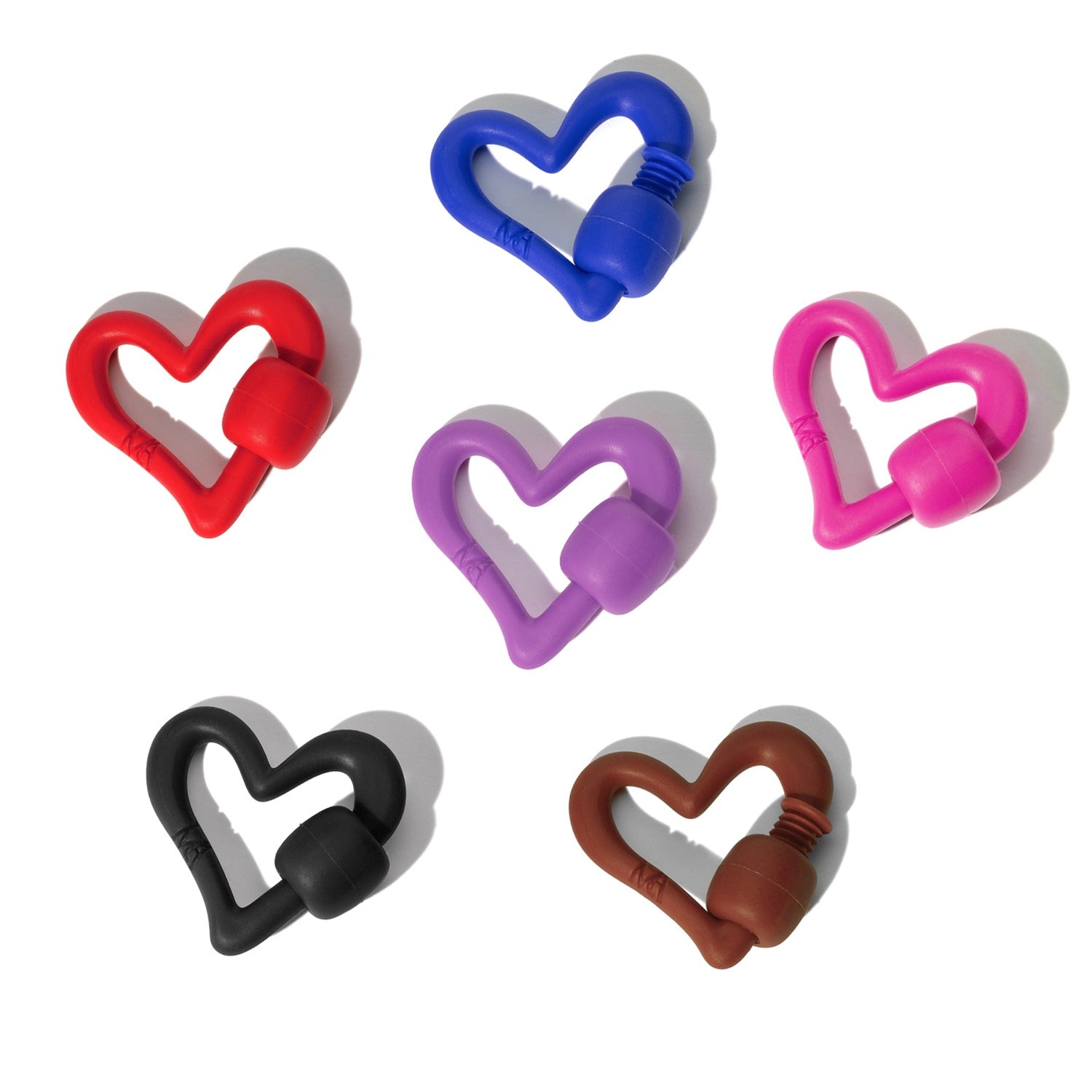 Marla Aaron Rubber Freeform Heart Locks multi colors