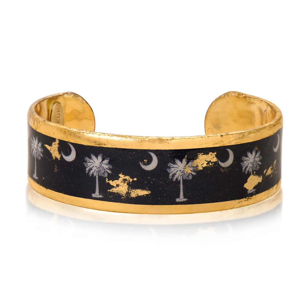Evocateur Palmetto 22K Gold Leaf Cuff .75"