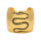 Evocateur Snake 22K Gold Leaf Cuff