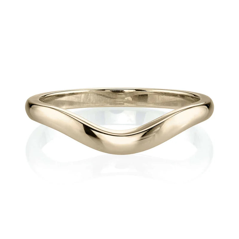 Single Stone 18K Champagne Gold Grace Band