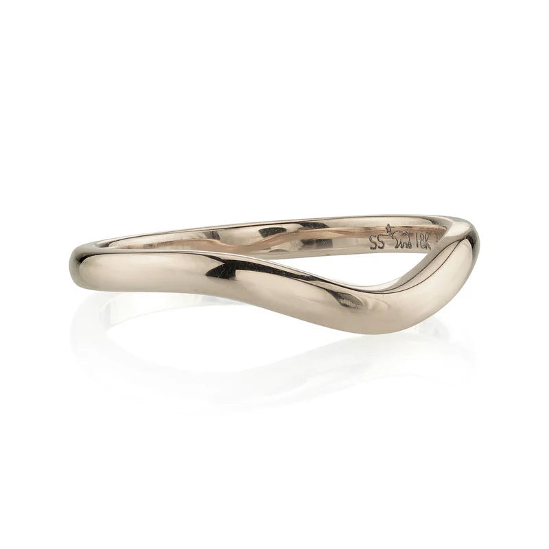 Single Stone 18K White Gold Grace Band