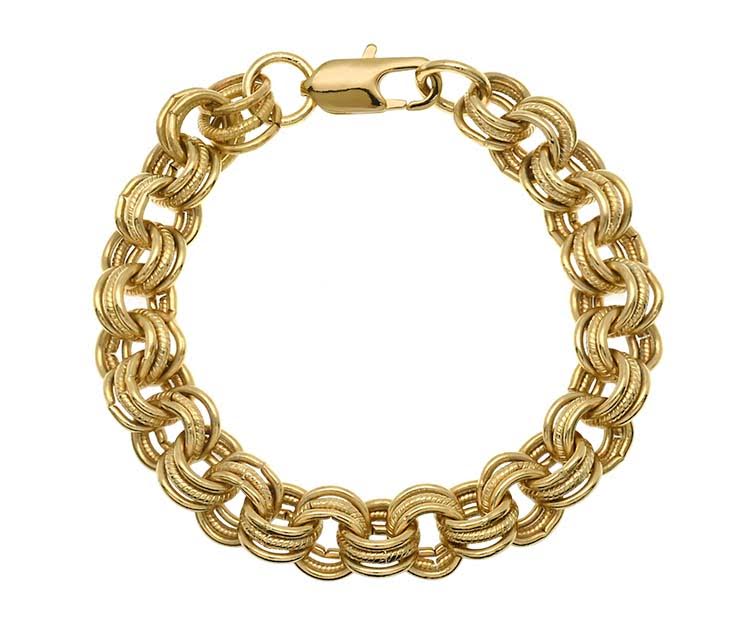 Goldbug Double Twisted Link Bracelet