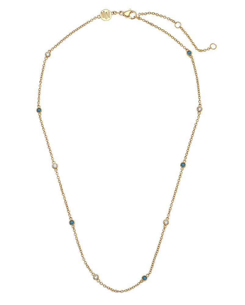 Goldbug Turquoise Scattered Sparkle Necklace