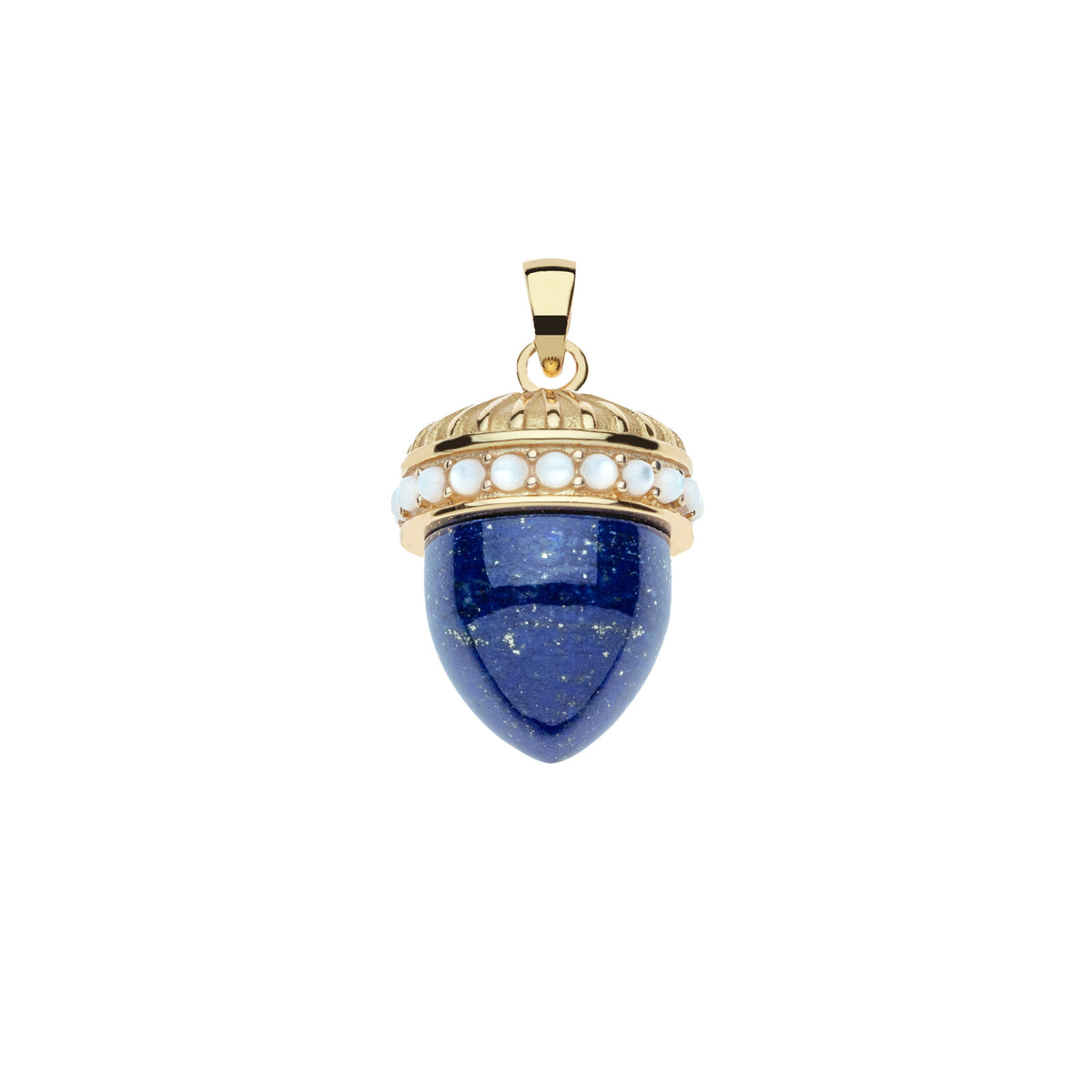 Jane Win HOPE Lapis Acorn Pendant Necklace