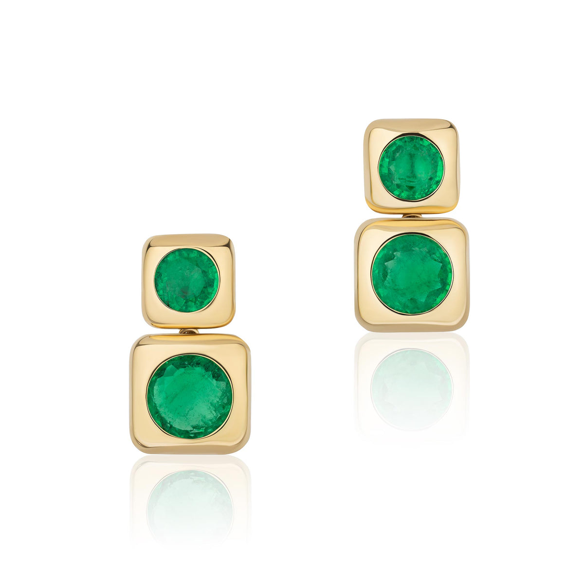 Goshwara Emerald Double Drop Earrings