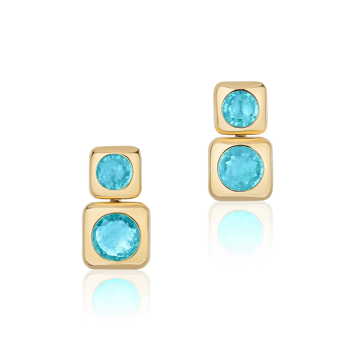 Goshwara Blue Topaz Double Drop Earrings