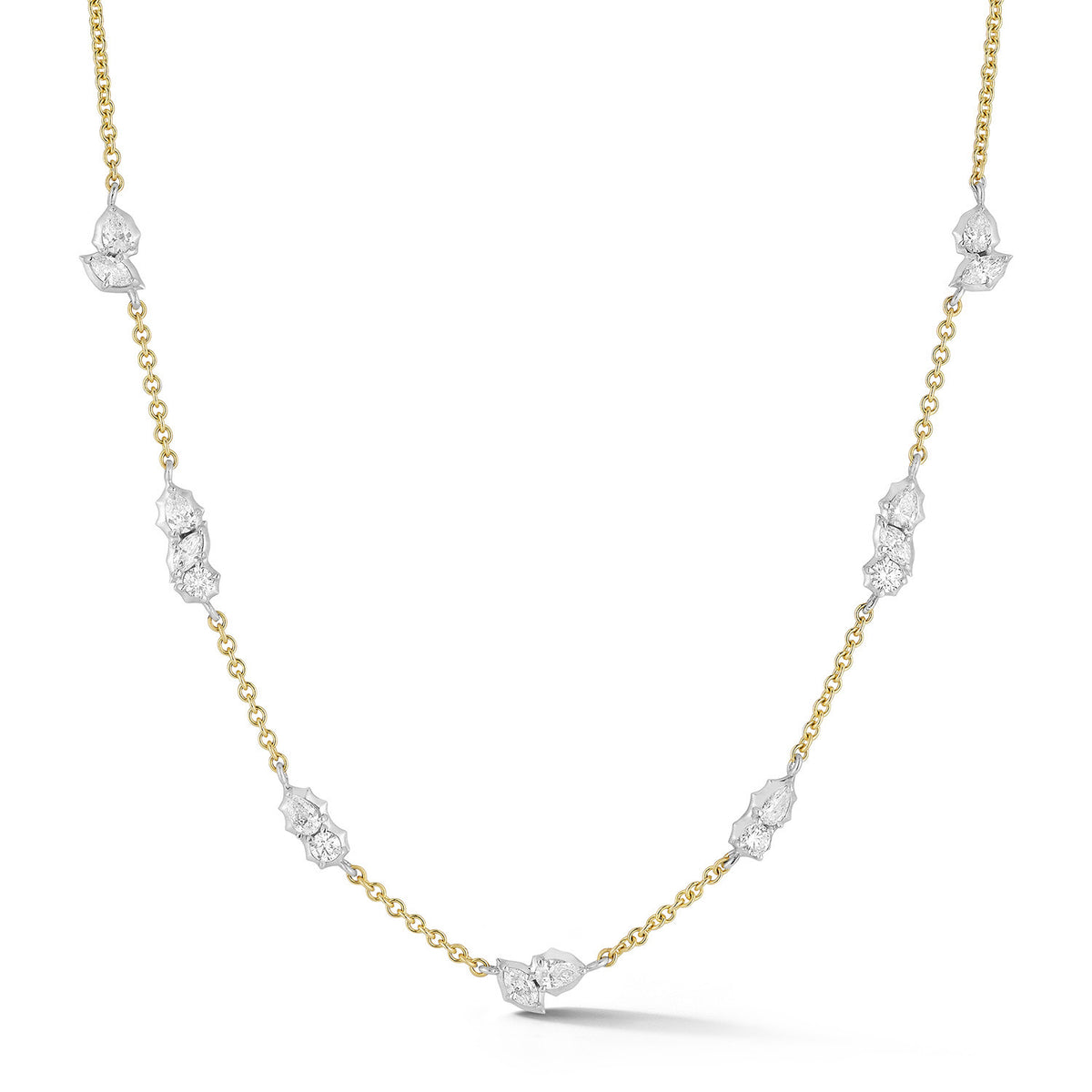 Jade Trau Posey Two-Tone 7-Station Necklace