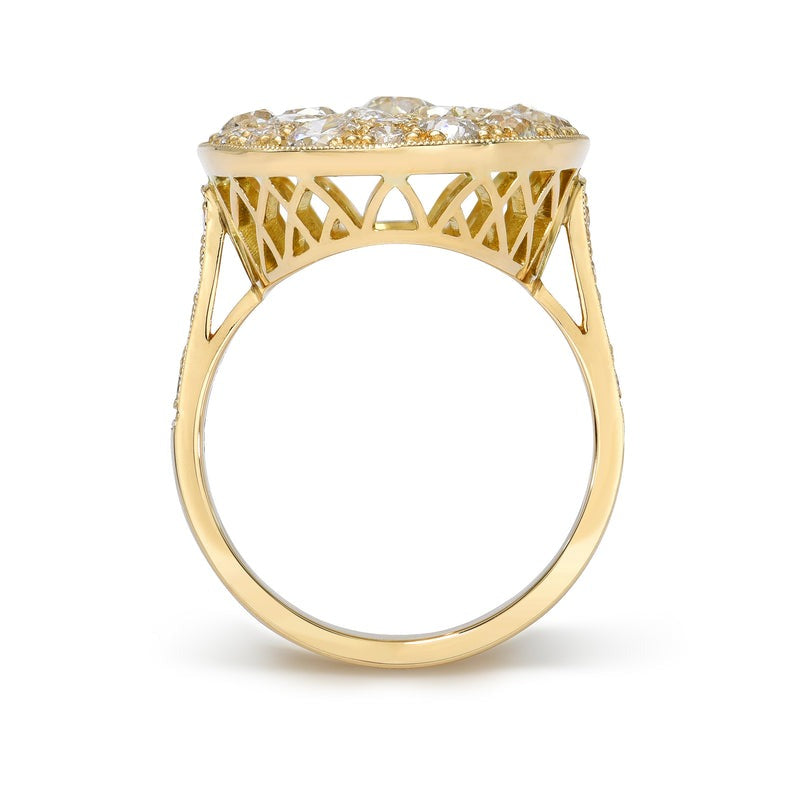 Single Stone Large Oval Cobblestone Ring