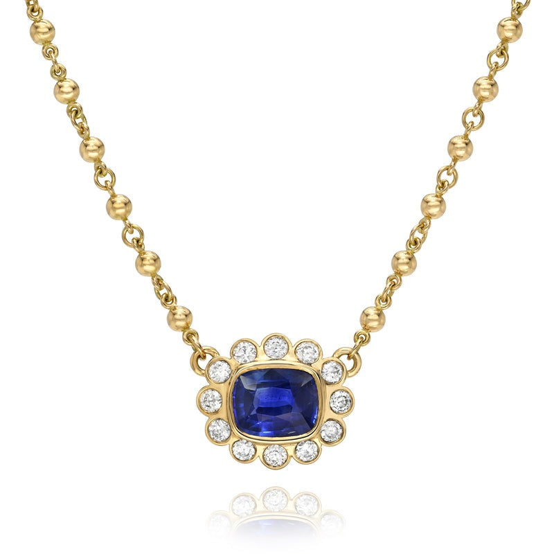 Single Stone Sapphire Lilibet Necklace