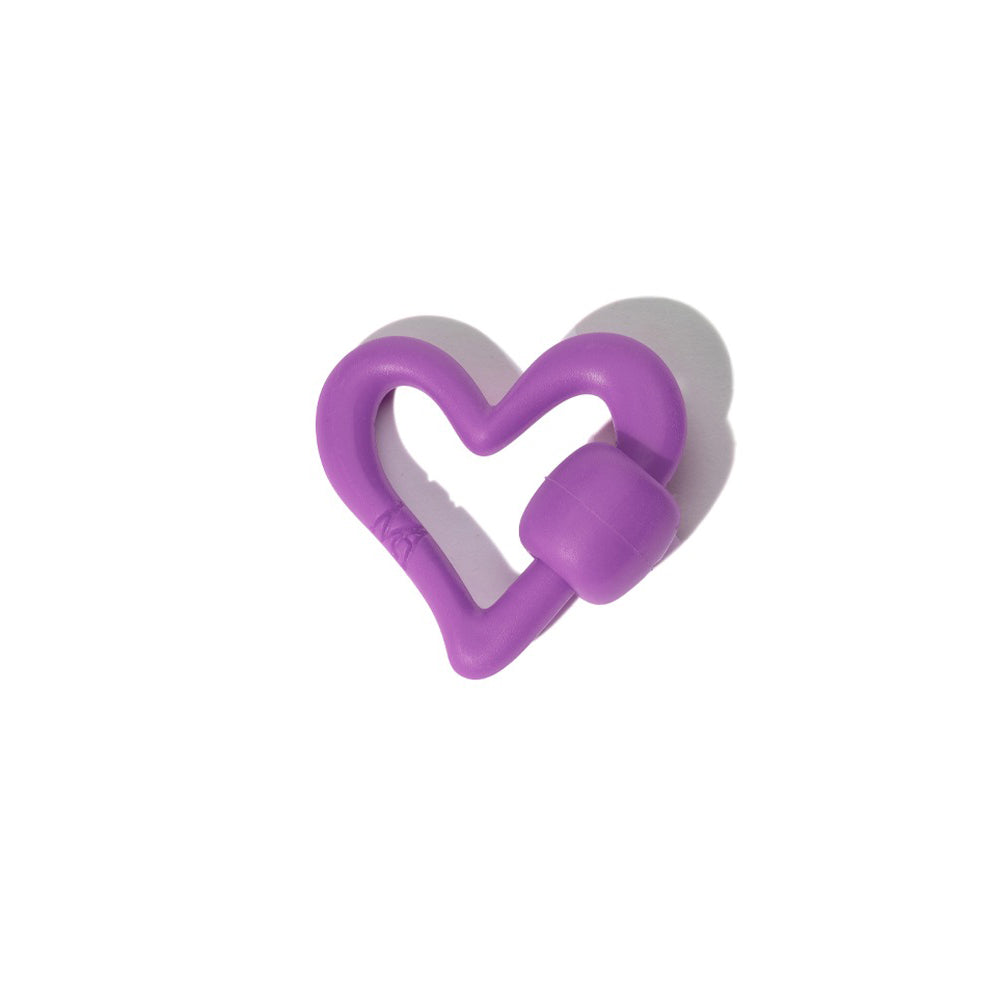 Marla Aaron Grape Jelly Purple Rubber Freeform Heart Lock