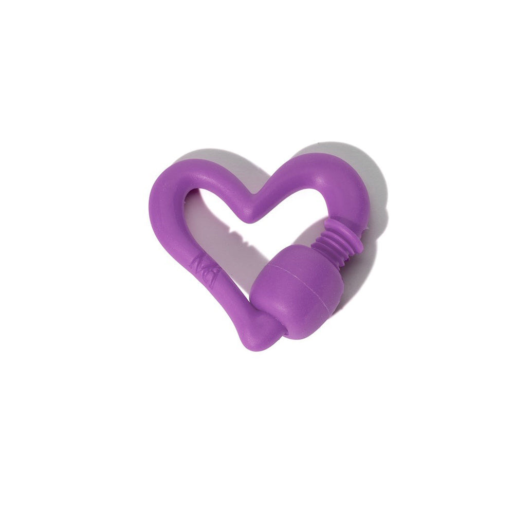 Marla Aaron Grape Jelly Purple Rubber Freeform Heart Lock