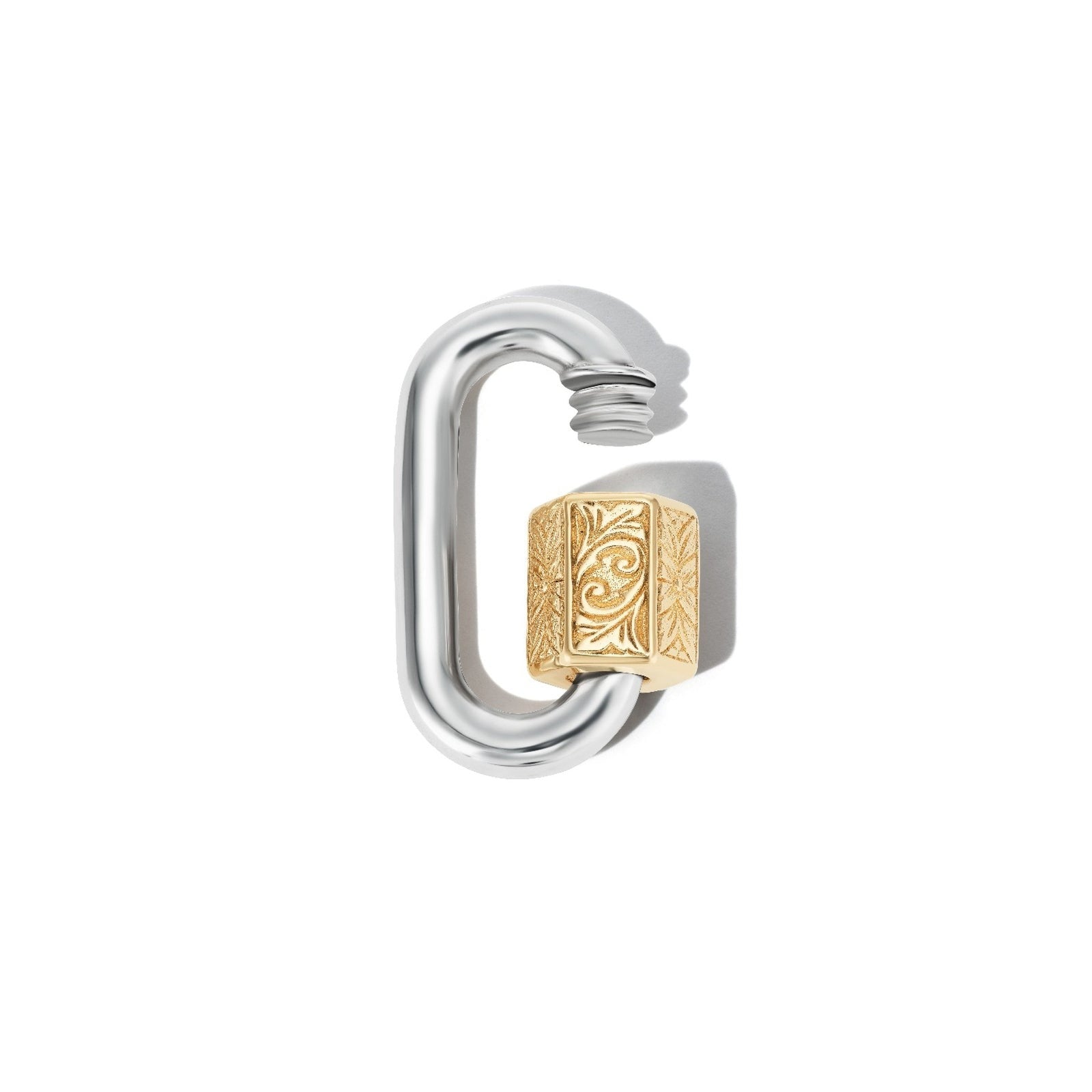 Marla Aaron Mixed Metal Embossed Chubby Medium Lock