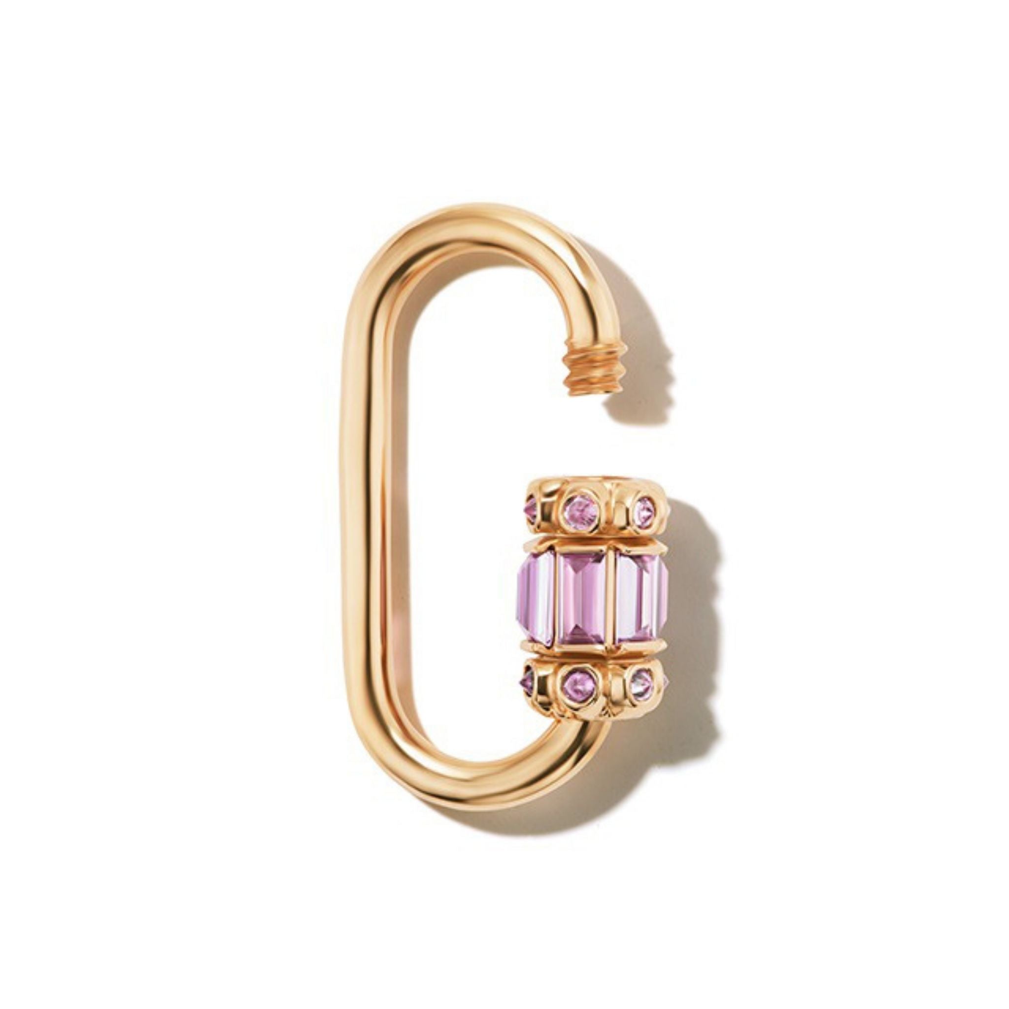 Marla Aaron 14K Yellow Gold Purple Spinel Hatshepsut Lock