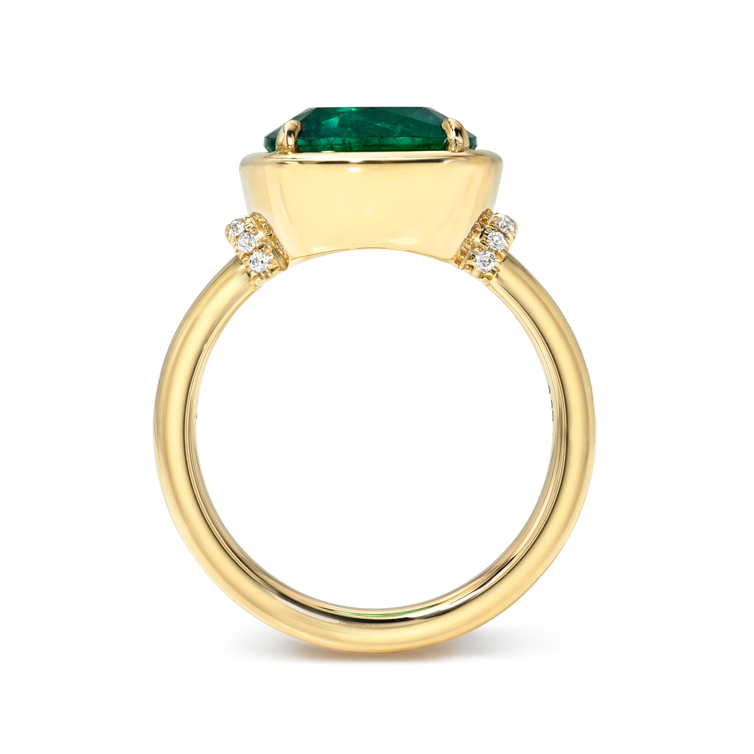 Single Stone Emerald Margarette Ring