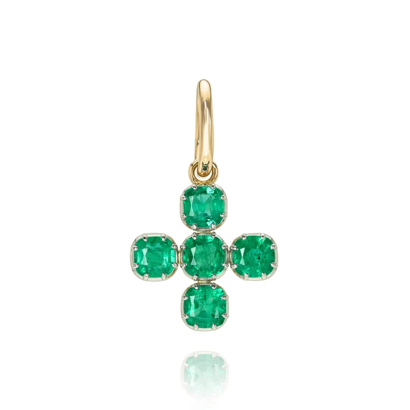 Single Stone Emerald Marian Pendant