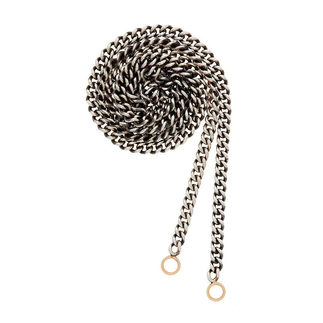 Marla Aaron Silver Heavy Curb Chain Necklace