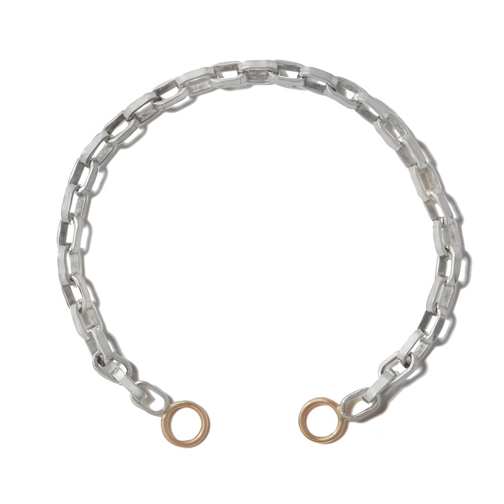 Marla Aaron Polished Silver Biker Chain Bracelet 6.5"