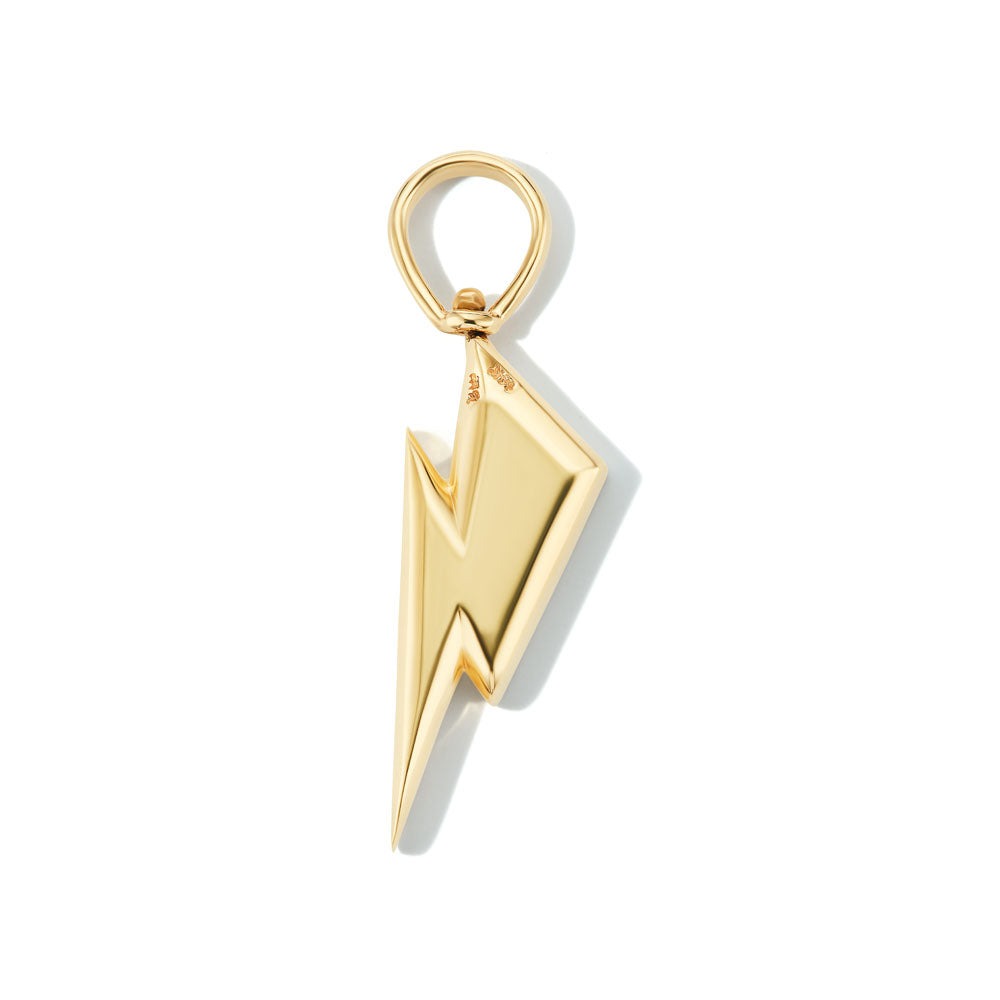 Marla Aaron 14K Gold Turquoise Lightning Bolt Charm