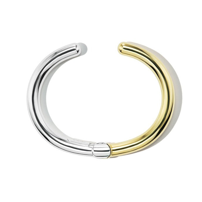 Marla Aaron Silver & Brass Hinged Cuffling Bangle