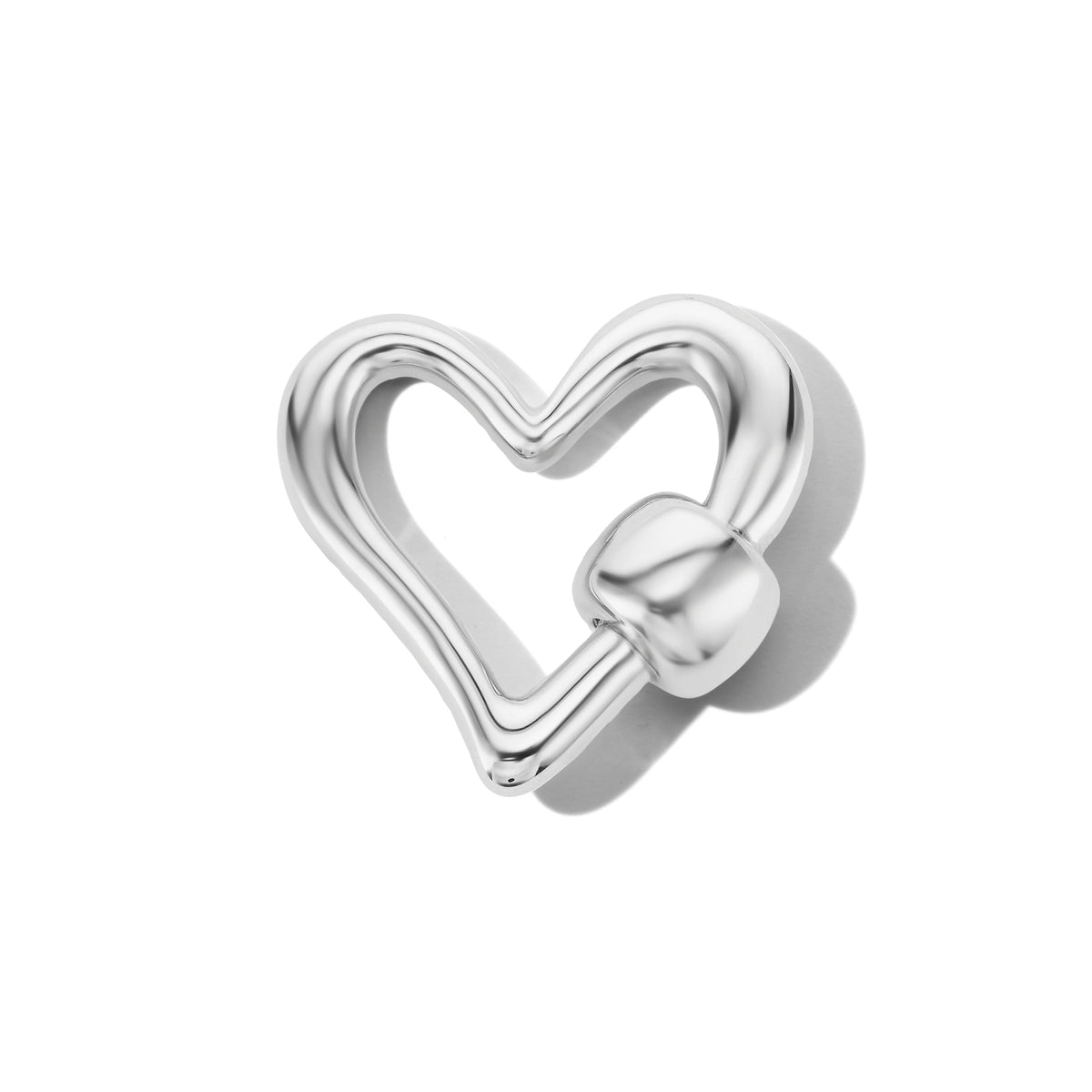 Marla Aaron Silver Freeform Heart Lock