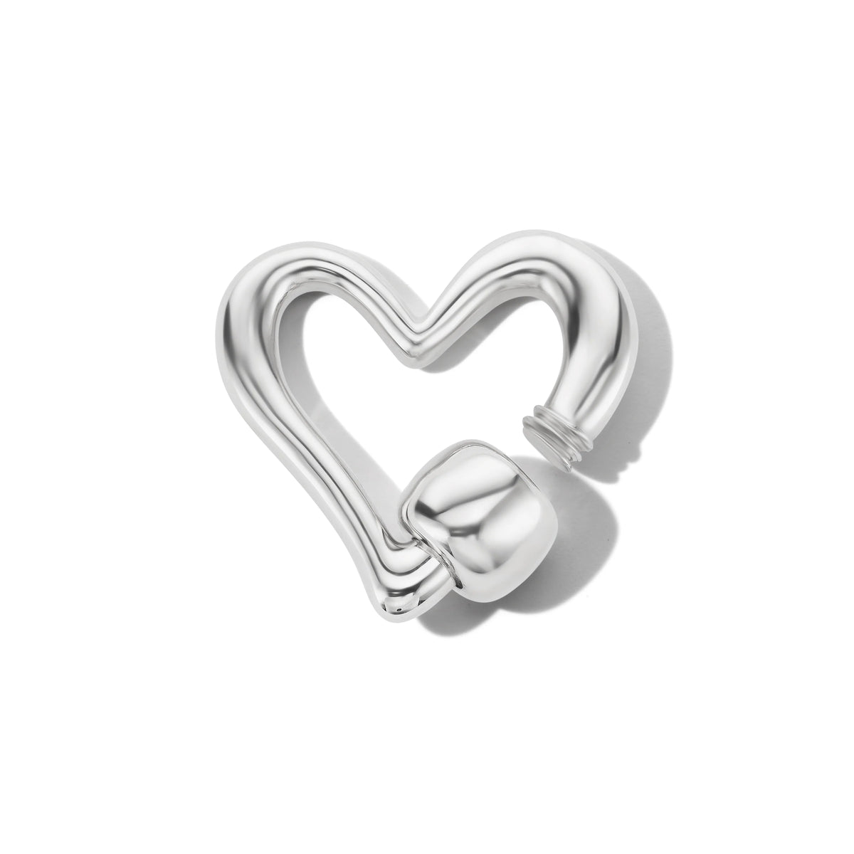 Marla Aaron Silver Freeform Heart Lock