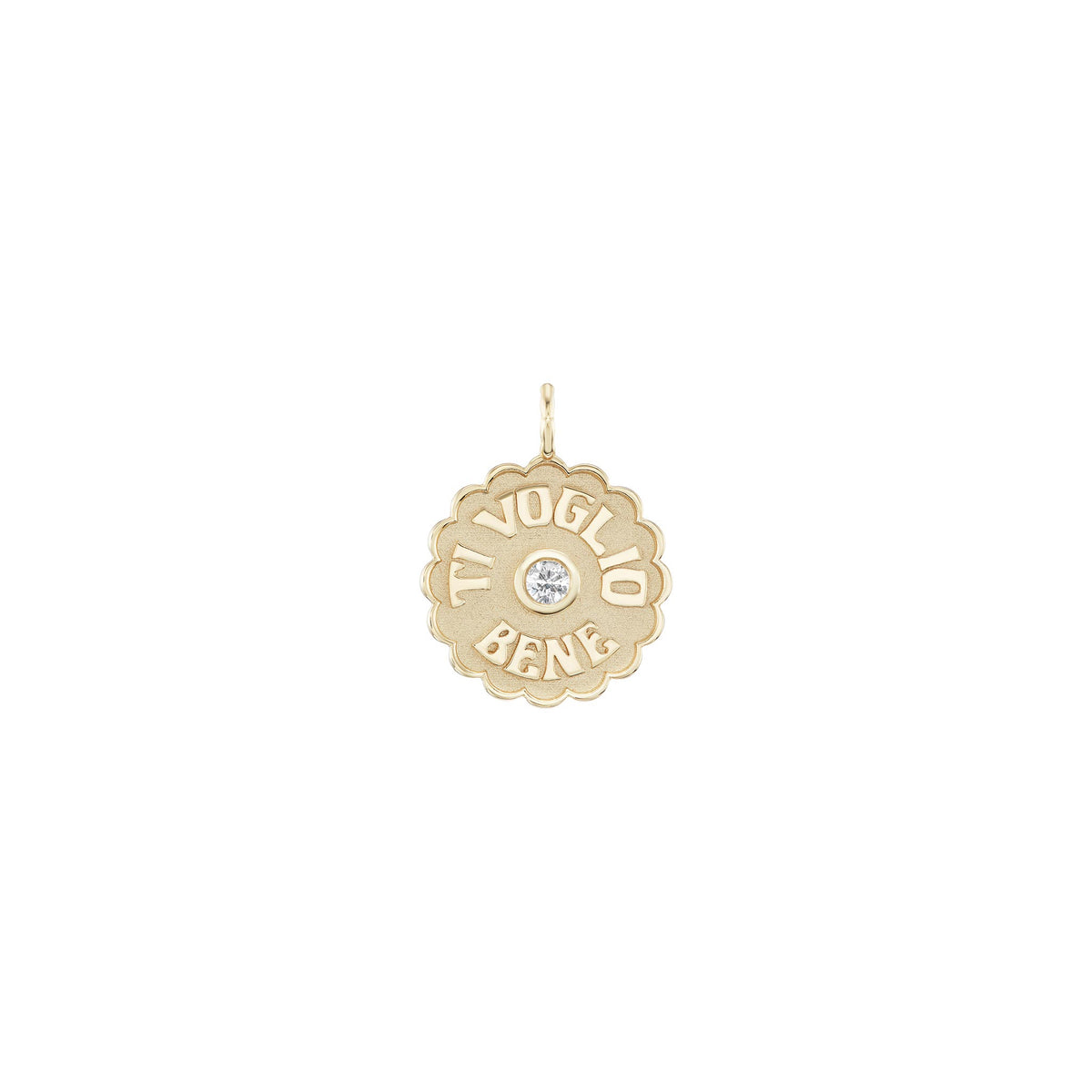 Marlo Laz Small Ti Voglio Bene Charm White Diamond