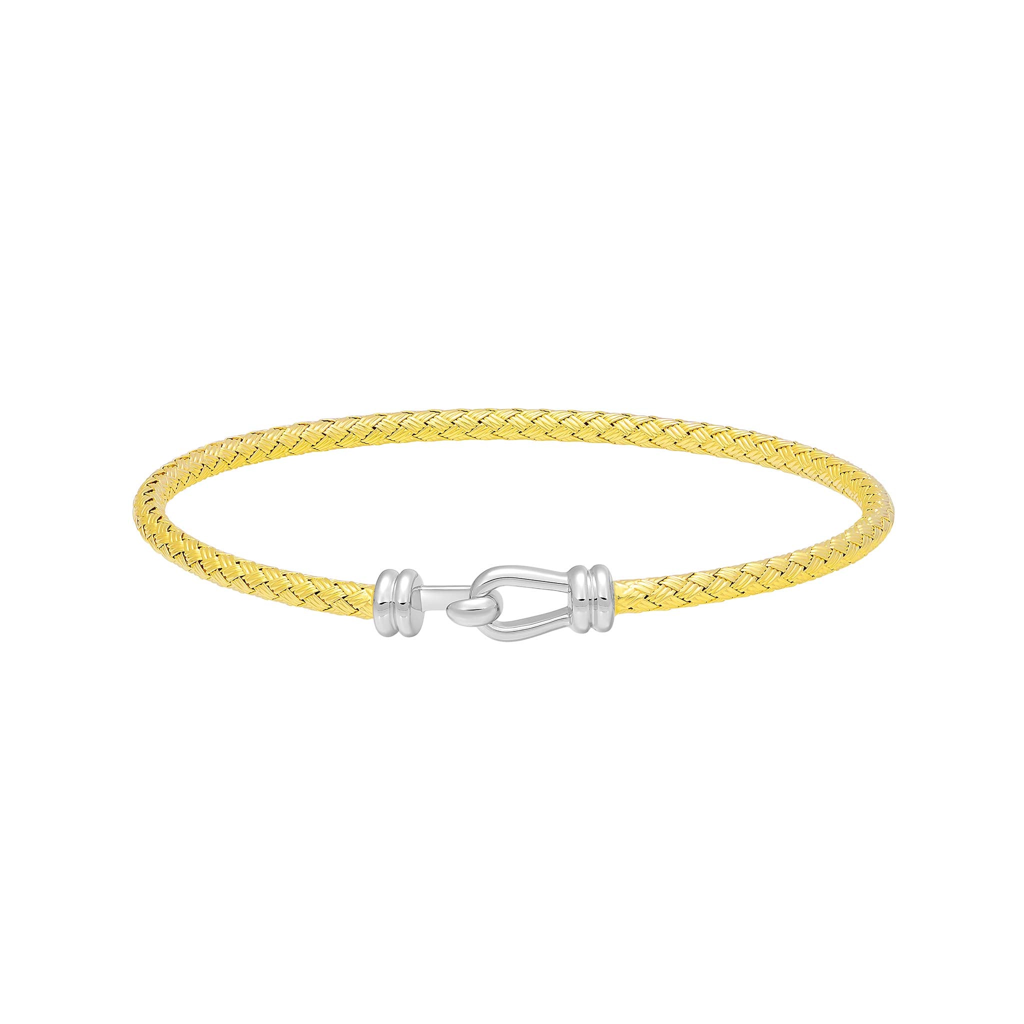 Gold-Plated Sterling Silver 3mm Mesh Bangle