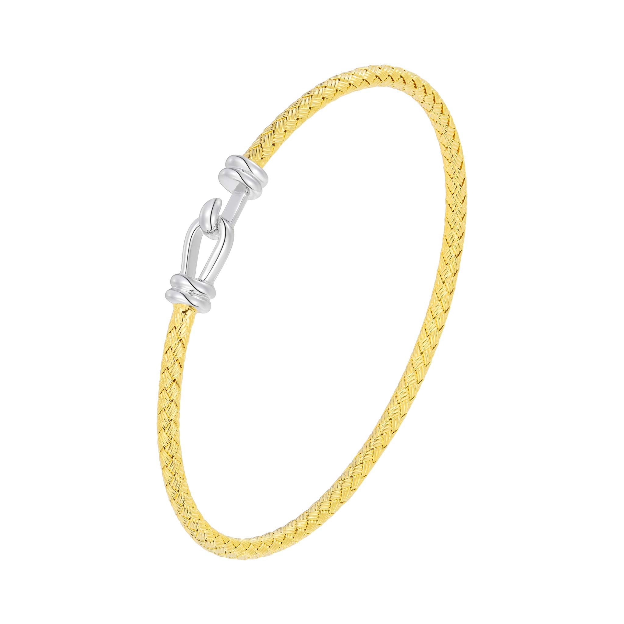 Charles Garnier Gold-Plated Sterling Silver 3mm Mesh Bangle