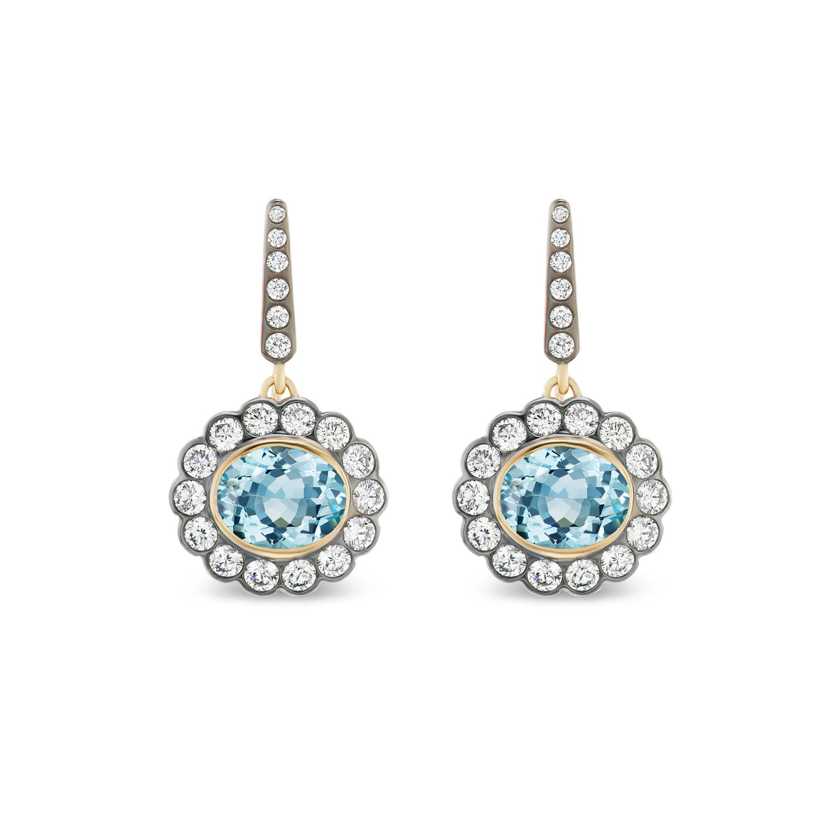 Marlo Laz Aquamarine Lexi Earrings