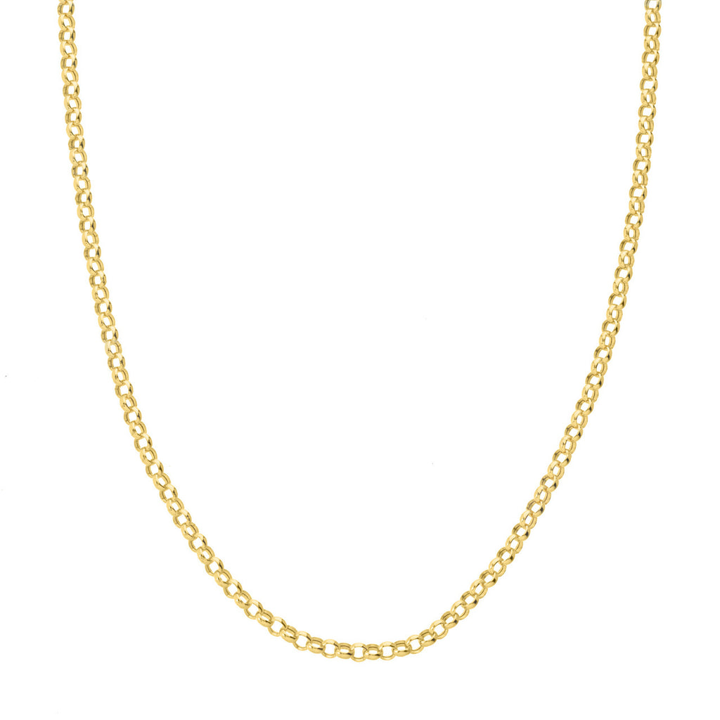 14K Yellow Gold 3.75mm Rolo Chain Necklace 18