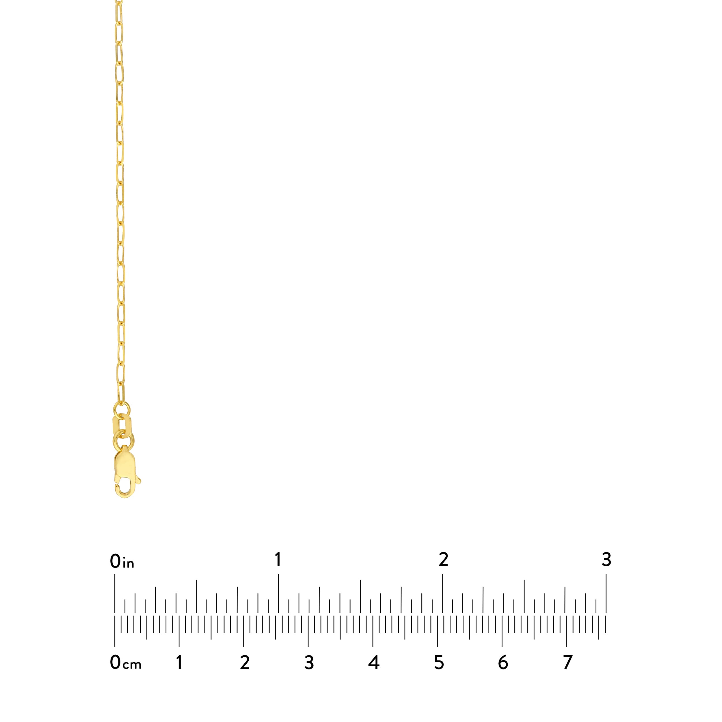 14K Yellow Gold 1.7mm Paperclip Chain Necklace 22"