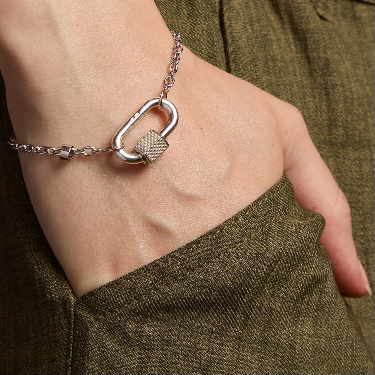 Marla Aaron Silver Pulley Chain Bracelet