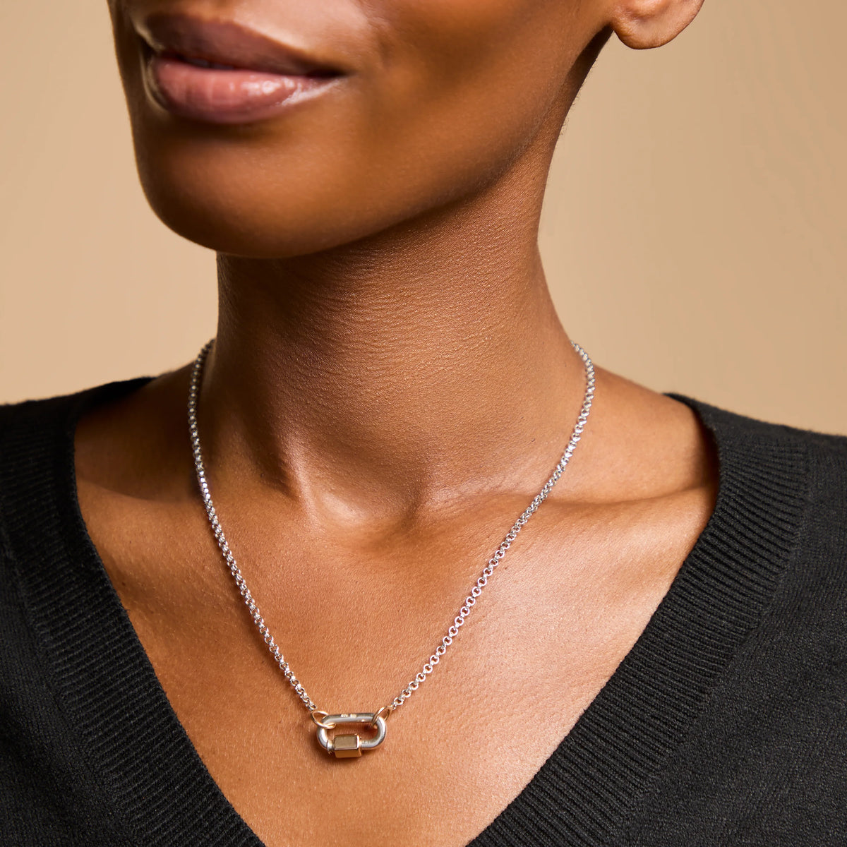 Marla Aaron Silver Rolo Chain Necklace
