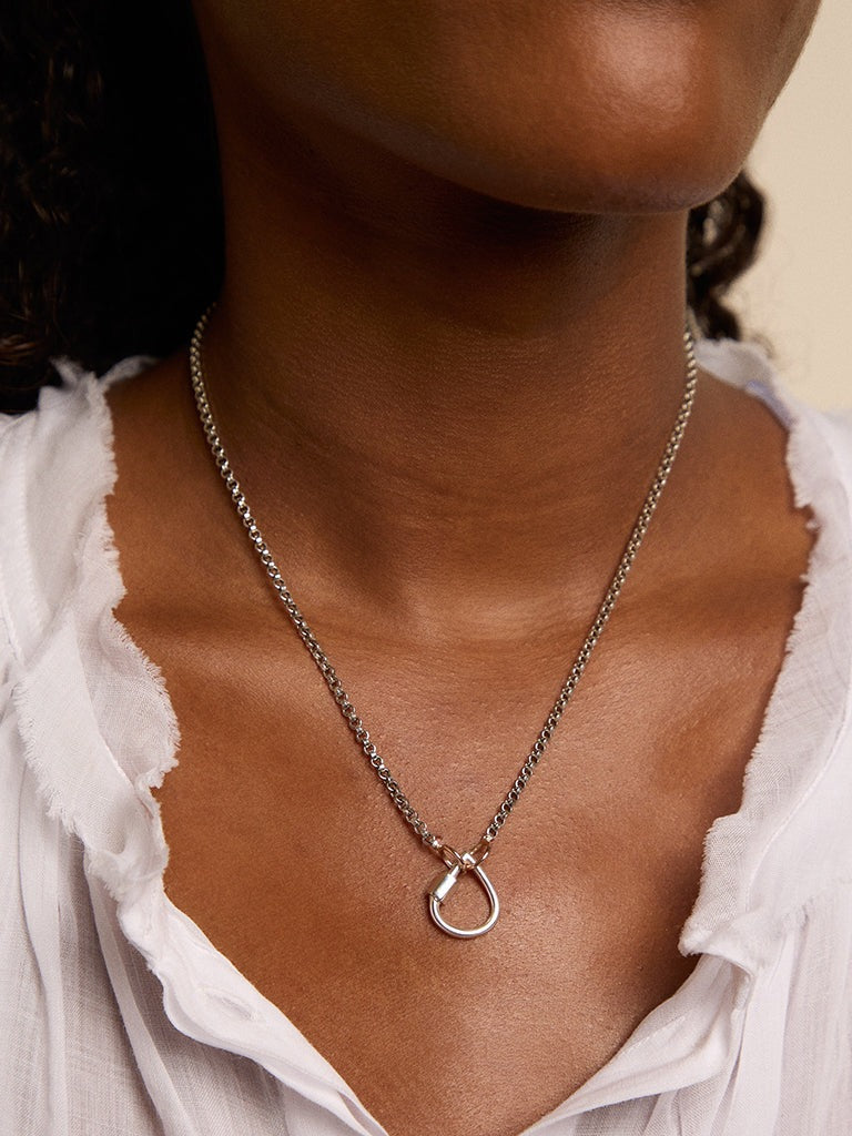 Marla Aaron Silver Baby Drop Lock