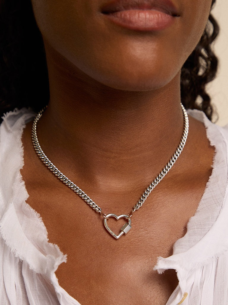 Marla Aaron Silver Heart Lock