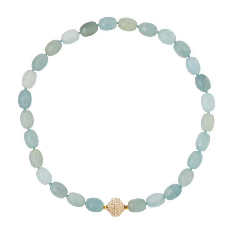 Clara Williams Aquamarine Tumbled Necklace