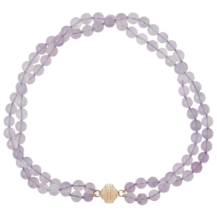 Clara Williams Victoire Purple Lavender Quartz Double-Strand Necklace