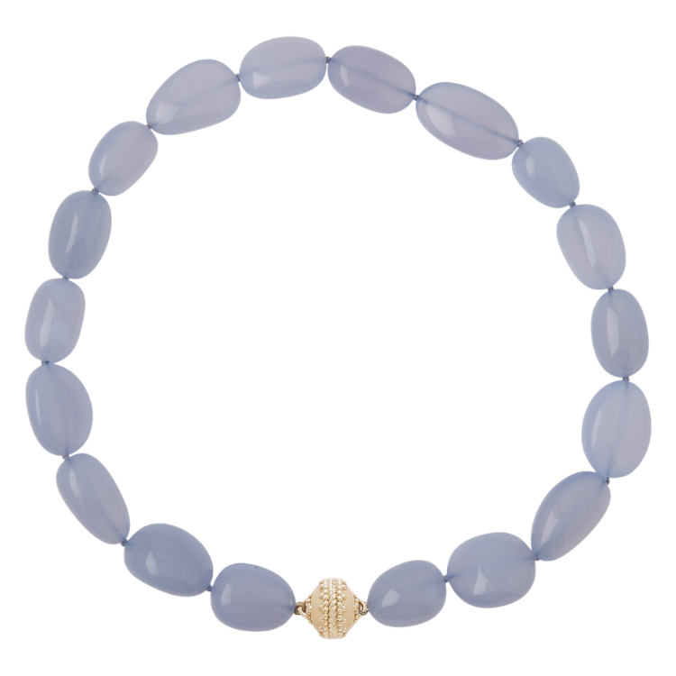 Clara Williams Chalcedony Tumbled Necklace