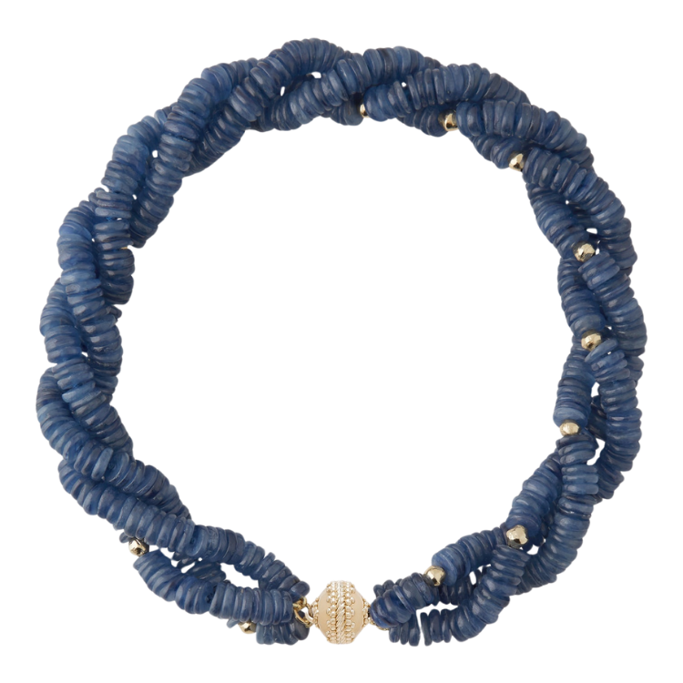 Clara Williams Peppercorn 8mm Kyanite Multi-Strand Necklace