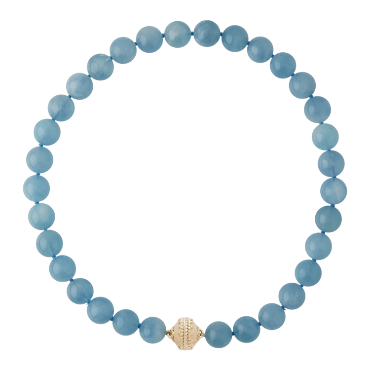 Clara Williams Victoire 12mm Aquamarine Necklace