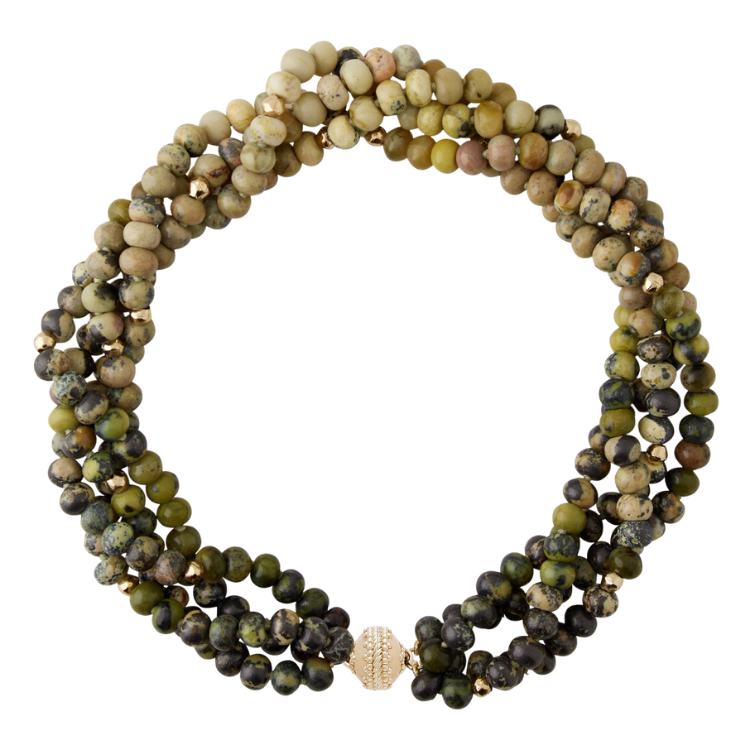Clara Williams Peppercorn Serpentine Multi-Strand Necklace