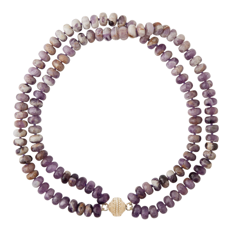 Clara Williams Nancy Amethyst Rondelle Double-Strand Necklace