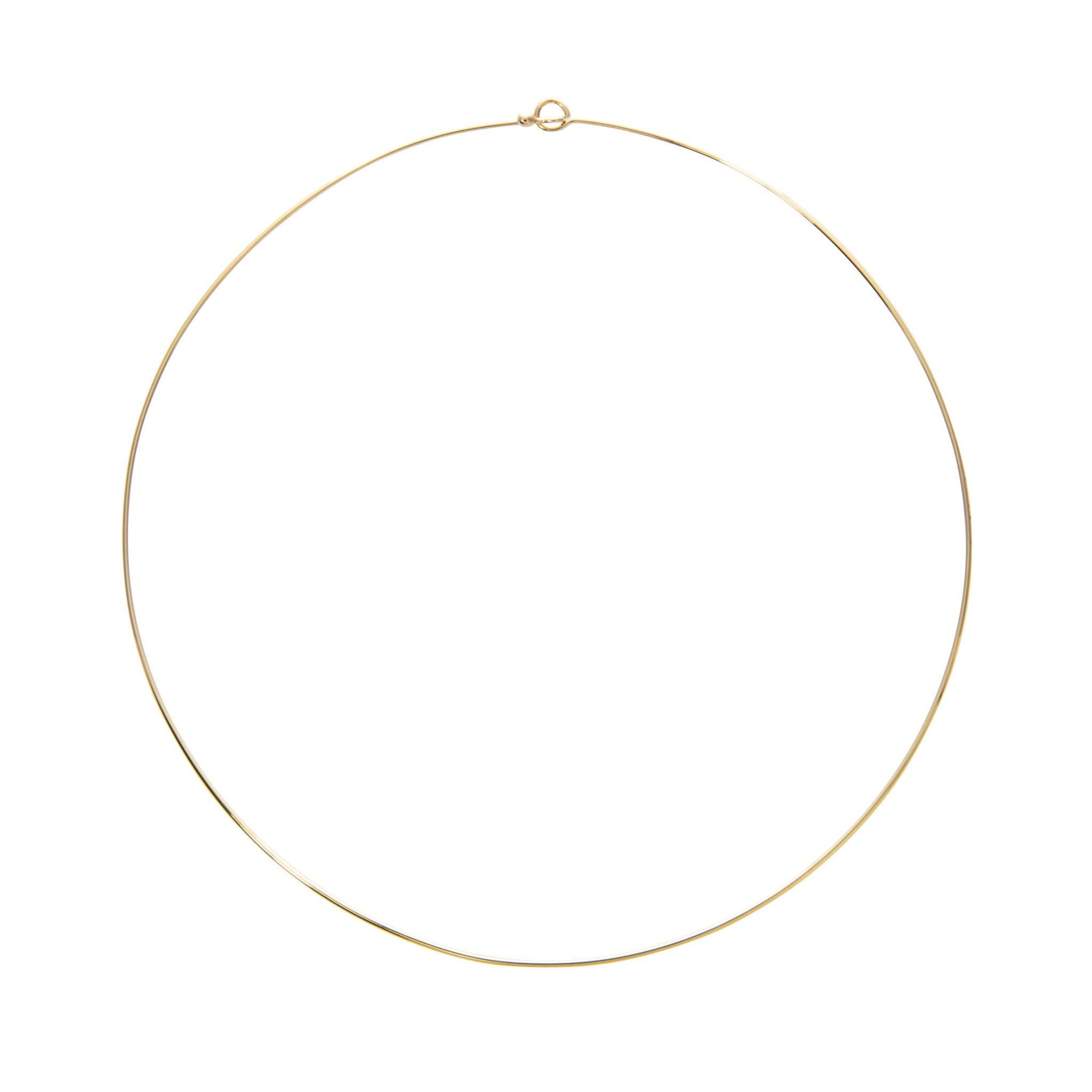 Mazza 14K Yellow Gold 1mm Omega Necklace
