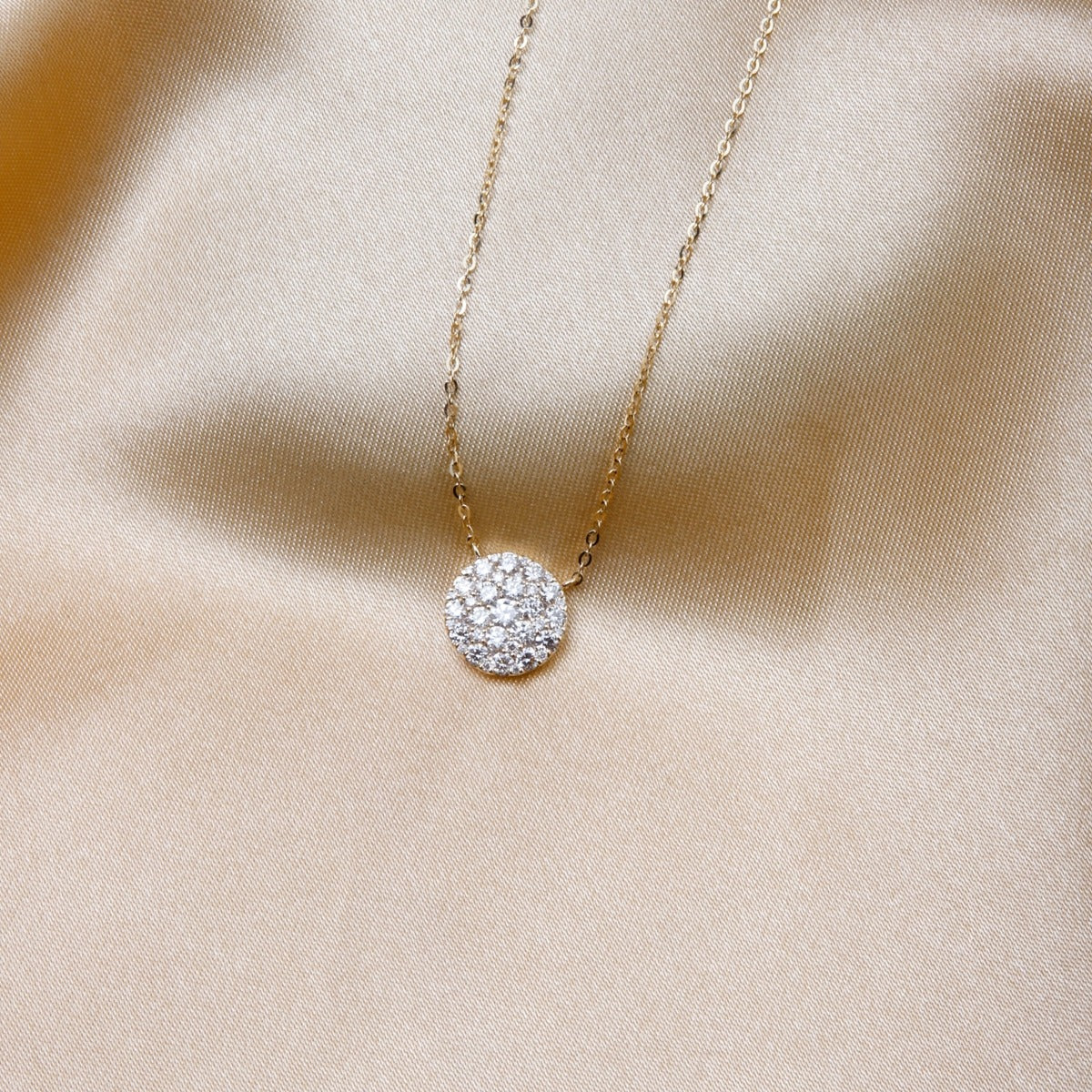 .79ct Round Diamond Cluster 14K White Gold Necklace
