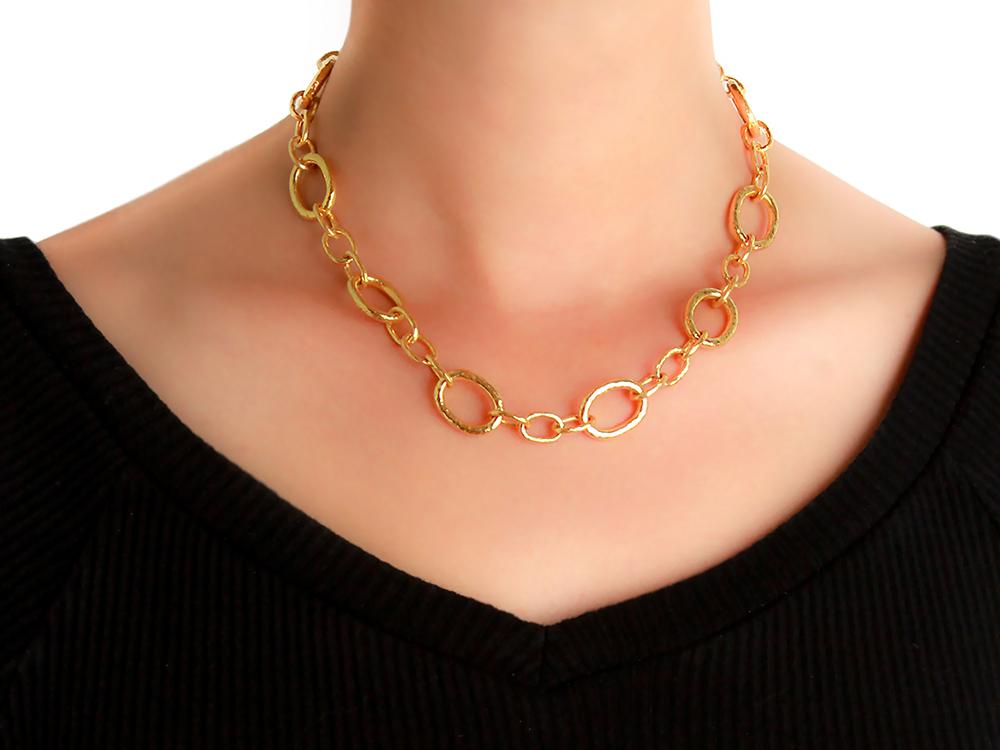 Elizabeth Locke “Garda” Link Necklace 17″